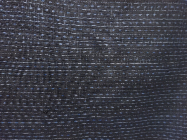 JAPANESE KIMONO / ANTIQUE MENS ENSEMBLE KIMONO / SILK / DORO OSHIMA TSUMUGI / WOVEN ABSTRACT